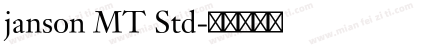 janson MT Std字体转换